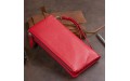 【Кошелек-клатч из кожи с карманом для мобильного ST Leather 19315 Красный】