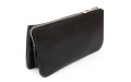 【Вместительный клатч на два отделения женский ST Leather 19246 Черный】