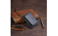 【Маленькое портмоне из кожи унисекс ST Leather 19356 Черное】