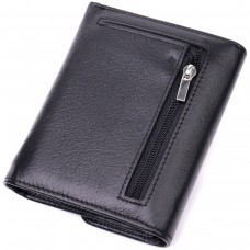 Женский симпатичный кошелек с монетницей из натуральной кожи ST Leather 19494 Черный