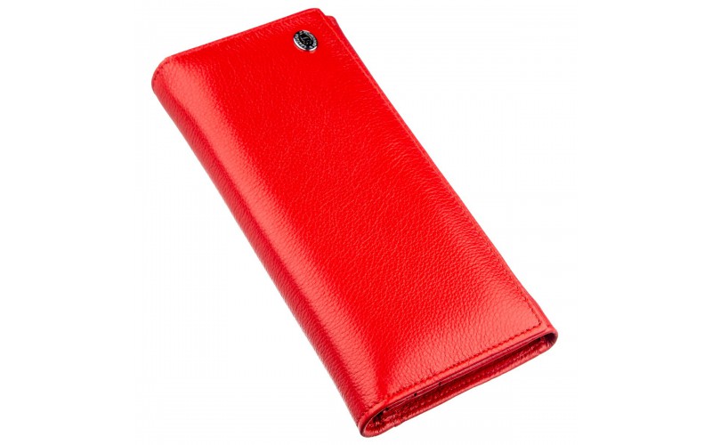 【Женский вместительный кошелек ST Leather 18875 Красный】