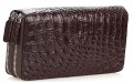 【Кошелек-клатч CROCODILE LEATHER 18260 из натуральной кожи крокодила Коричневый】