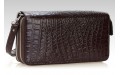 【Кошелек-клатч CROCODILE LEATHER 18260 из натуральной кожи крокодила Коричневый】