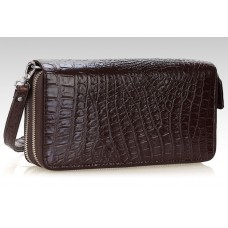 Кошелек-клатч CROCODILE LEATHER 18260 из натуральной кожи крокодила Коричневый