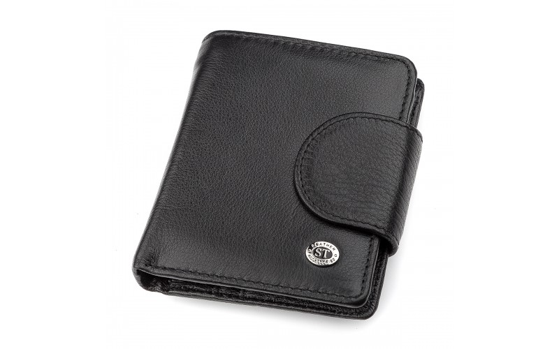 【Кошелек женский ST Leather 18497 (ST415) кожаный Черный】