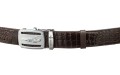 【Ремень автомат CROCODILE LEATHER 18607 из натуральной кожи крокодила Коричневый】
