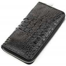 Кошелек CROCODILE LEATHER 18268 из натуральной кожи крокодила Черный