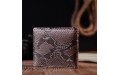 【Портмоне SNAKE LEATHER 18651 из натуральной кожи питона Серое, Серый】