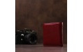 【Небольшой женский бумажник с монетницей ST Leather 18920 Бордовый】