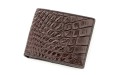 【Бумажник мужской CROCODILE LEATHER 18577 из натуральной кожи крокодила Коричневый】