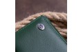 【Кошелек горизонтальный с монетником на молнии унисекс ST Leather 19359 Зеленый】