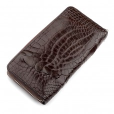 Клатч мужской CROCODILE LEATHER 18273 из натуральной кожи крокодила Коричневый