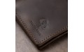 【Кожаное мужское матовое портмоне GRANDE PELLE 11515 Коричневый】