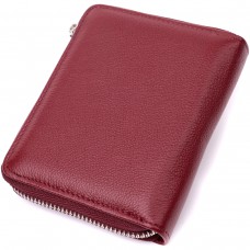 Портмоне для женщин на молнии из натуральной кожи ST Leather 19487 Бордовый