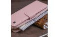 【Вертикальный вместительный кошелек из кожи женский ST Leather 19303 Розовый】