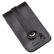 Компактная кожаная ключница с хлястиком SHVIGEL 13988 Черная