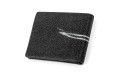 【Портмоне мужское STINGRAY LEATHER 18065 из натуральной кожи морского ската Черное】