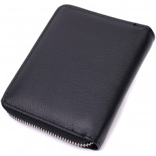 Портмоне для женщин на молнии в классическом цвете из натуральной кожи ST Leather 19488 Черный