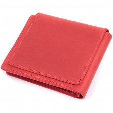 Женский кошелек с монетницей из матовой натуральной кожи GRANDE PELLE 16804 Красный