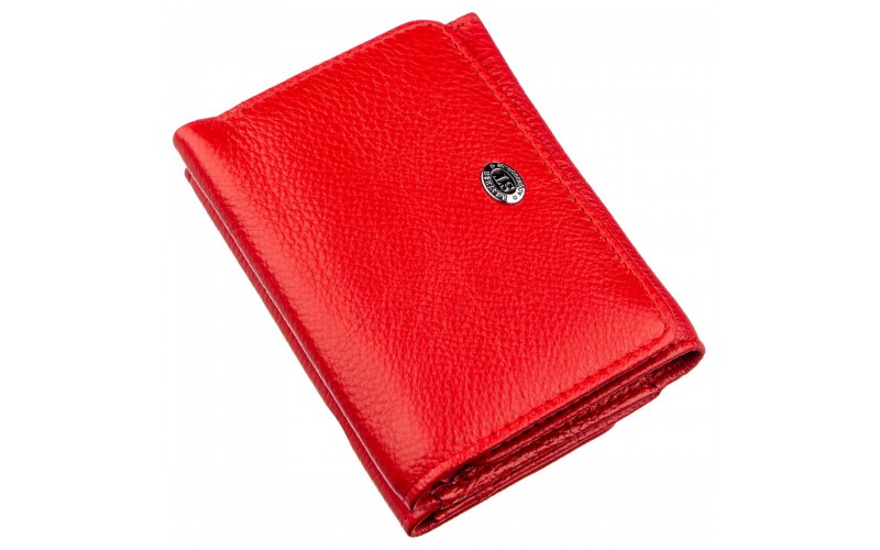 【Яркий компактный женский бумажник ST Leather 18892 Красный】