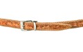 【Ремень тонкий CROCODILE LEATHER 18596 из натуральной кожи крокодила Коричневый】