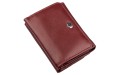 【Компактный женский бумажник на кнопке ST Leather 18885 Темно-красный】
