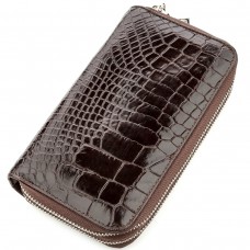 Клатч мужской CROCODILE LEATHER 18526 из натуральной кожи крокодила Коричневый