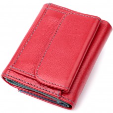 Яркий маленький кошелек для женщин из натуральной кожи ST Leather 19502 Красный