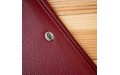 【Стильный кожаный кошелек для женщин ST Leather 19380 Темно-красный】