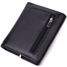 Симпатичный женский кошелек с монетницей из натуральной кожи ST Leather 19481 Черный